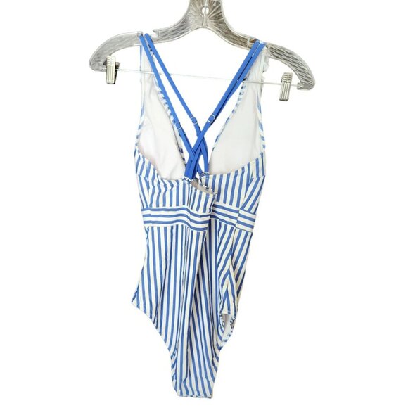 Cupshe Women's Small One Piece Swimsuit Sailor Ruffled Back Cross Nautica - Picture 4 of 10